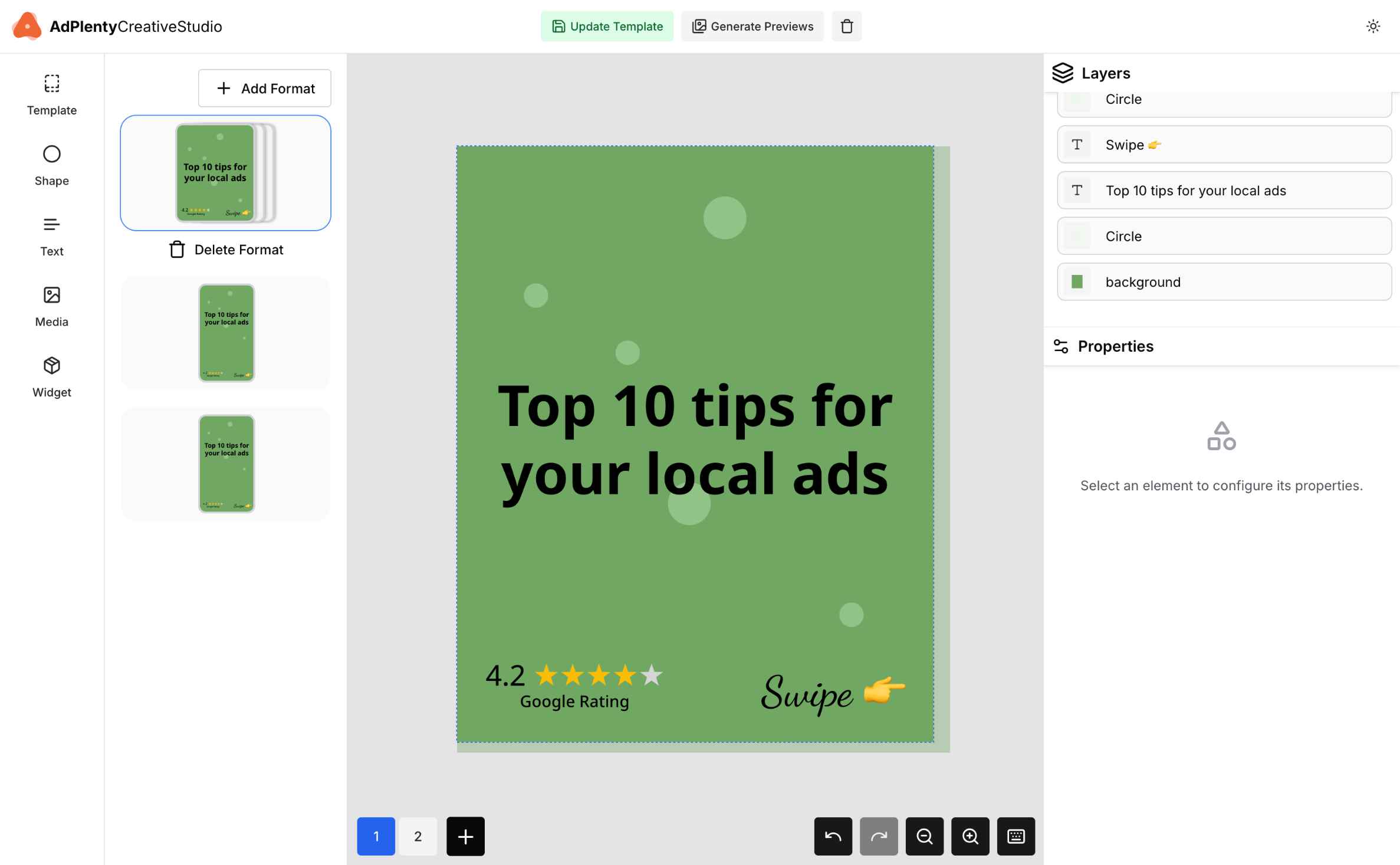 Creative Studio app preview