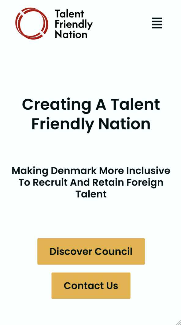 Talent Friendly Nation website preview